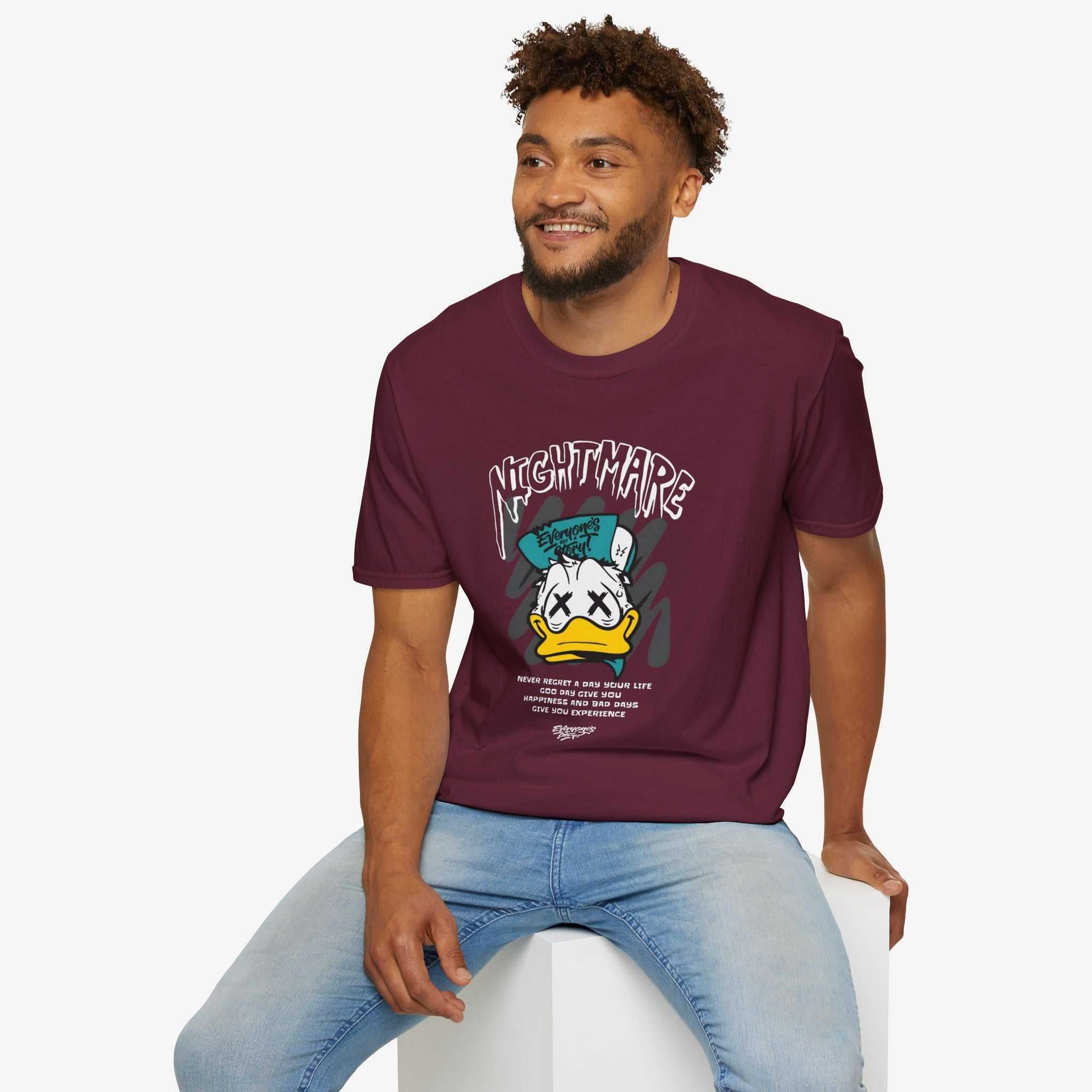 Nightmare Donald Duck Unisex Softstyle T-Shirt - Bold Graphic Tee for Fans