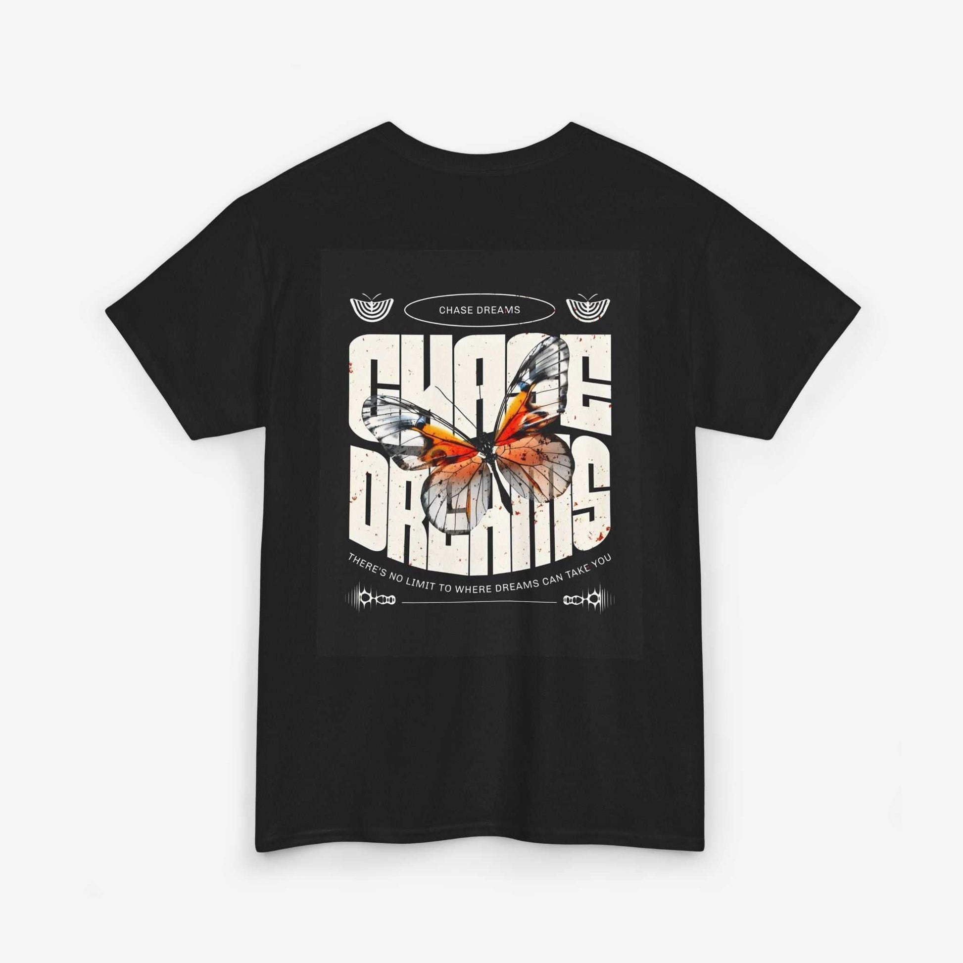 Chase Dreams Unisex Heavy Cotton Tee | Inspirational Butterfly Design