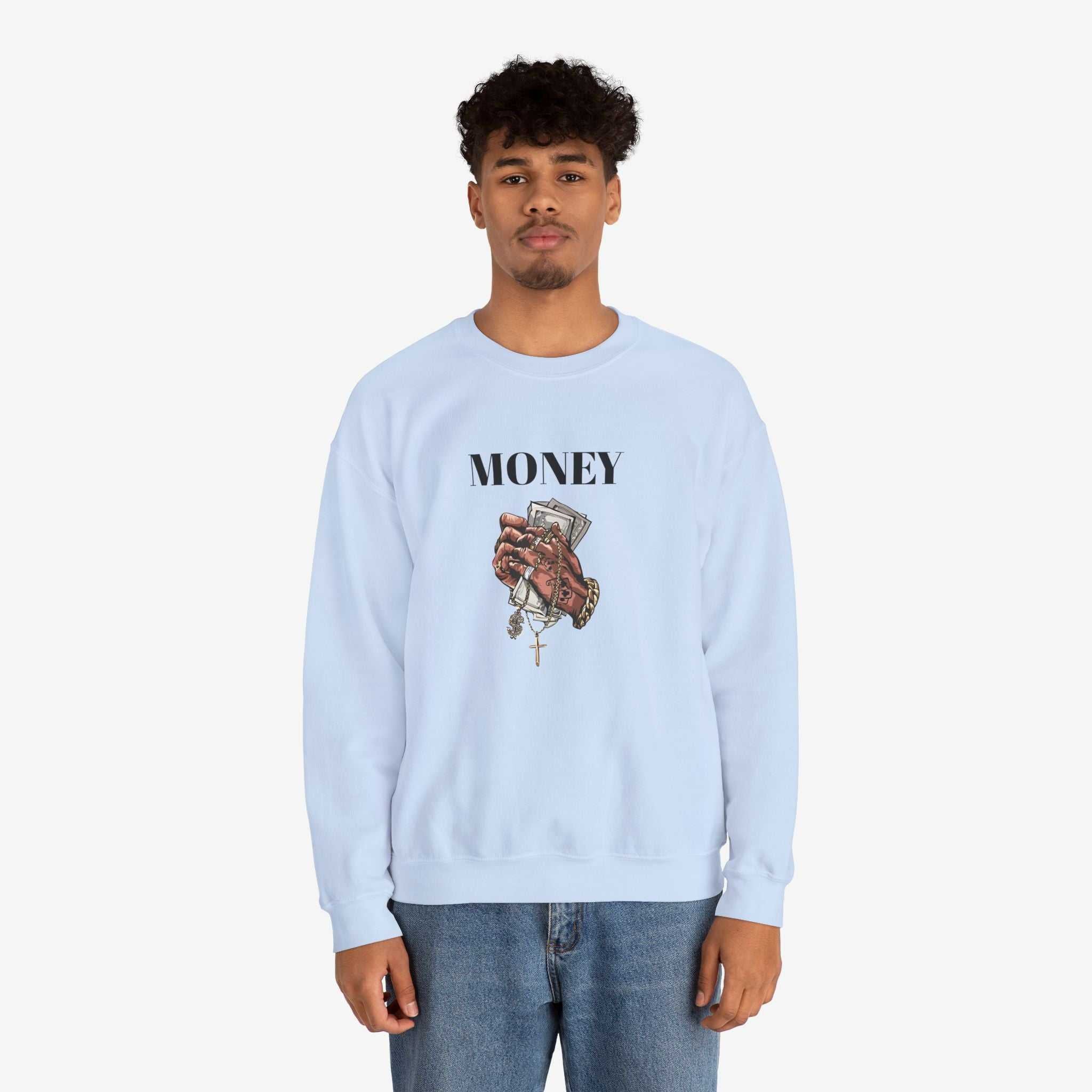 Money Hands Crewneck Sweatshirt | Trendy Casual Wear