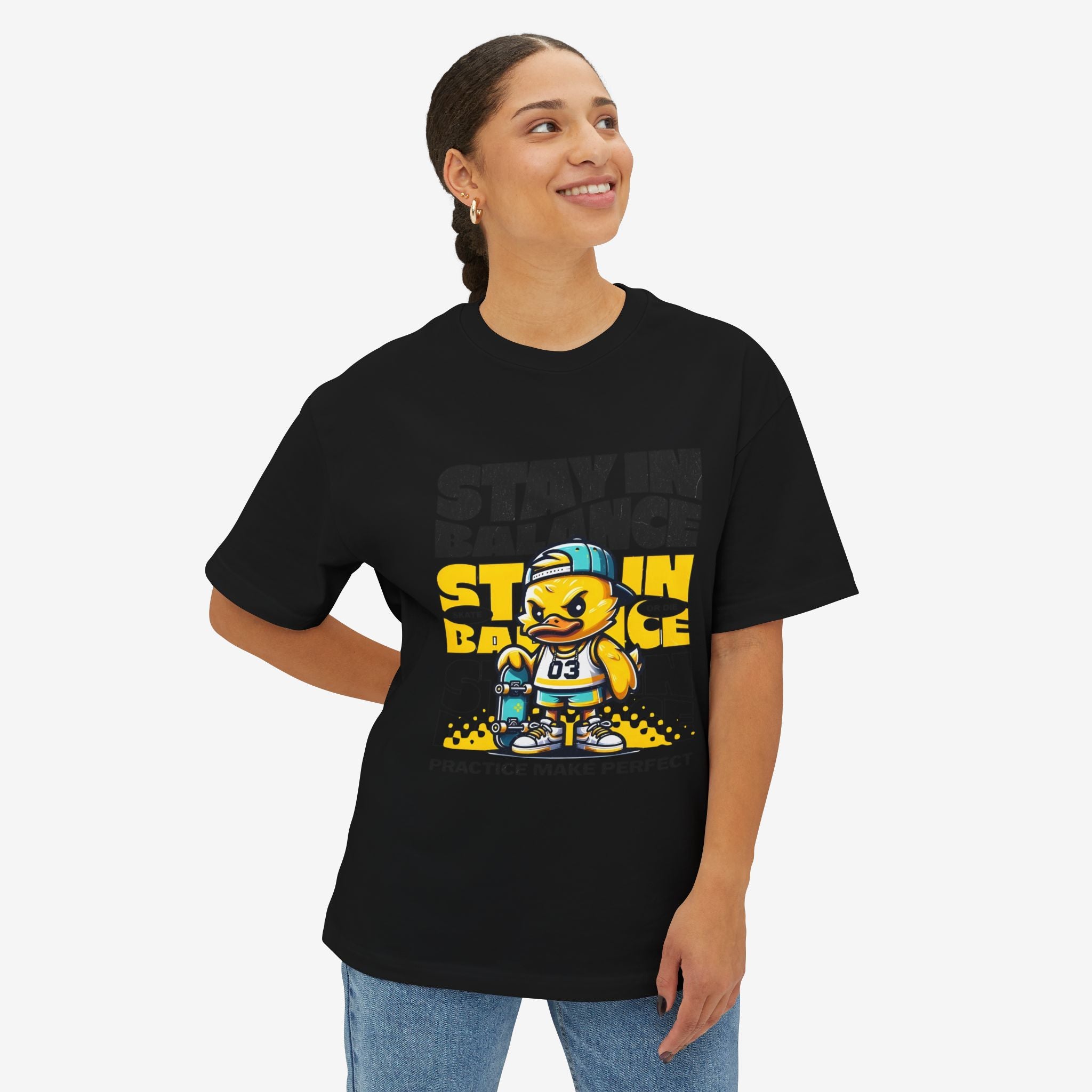 Stay in Balance Graphic Oversized Tee
