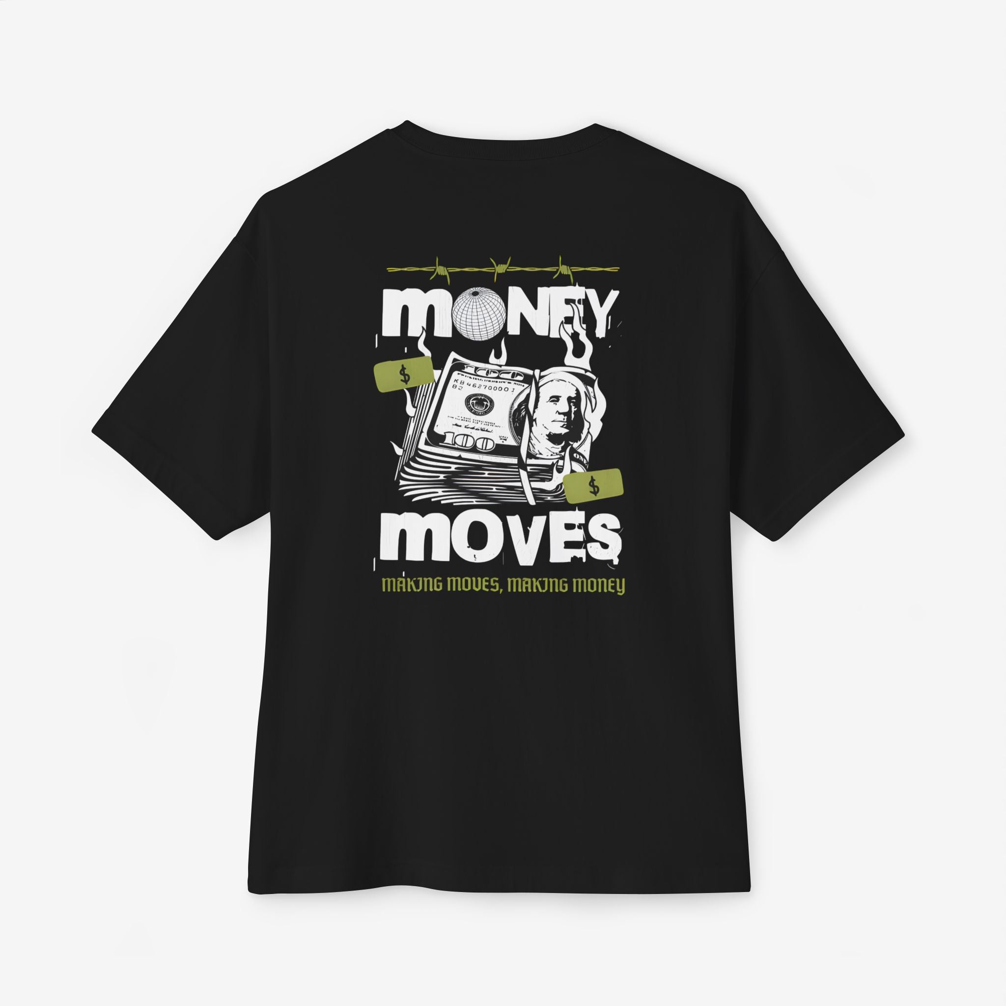 Unisex Oversized Boxy Tee - Money Moves Graphic Tee