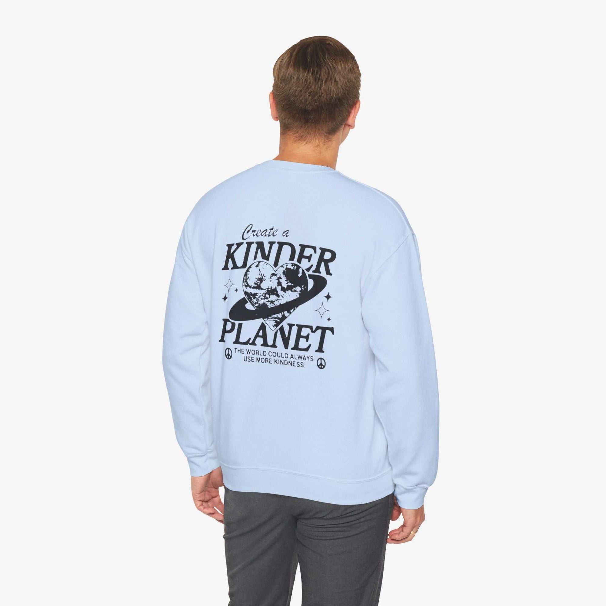 Create a Kinder Planet Sweatshirt - Unisex Crewneck for Comfort and Kindness