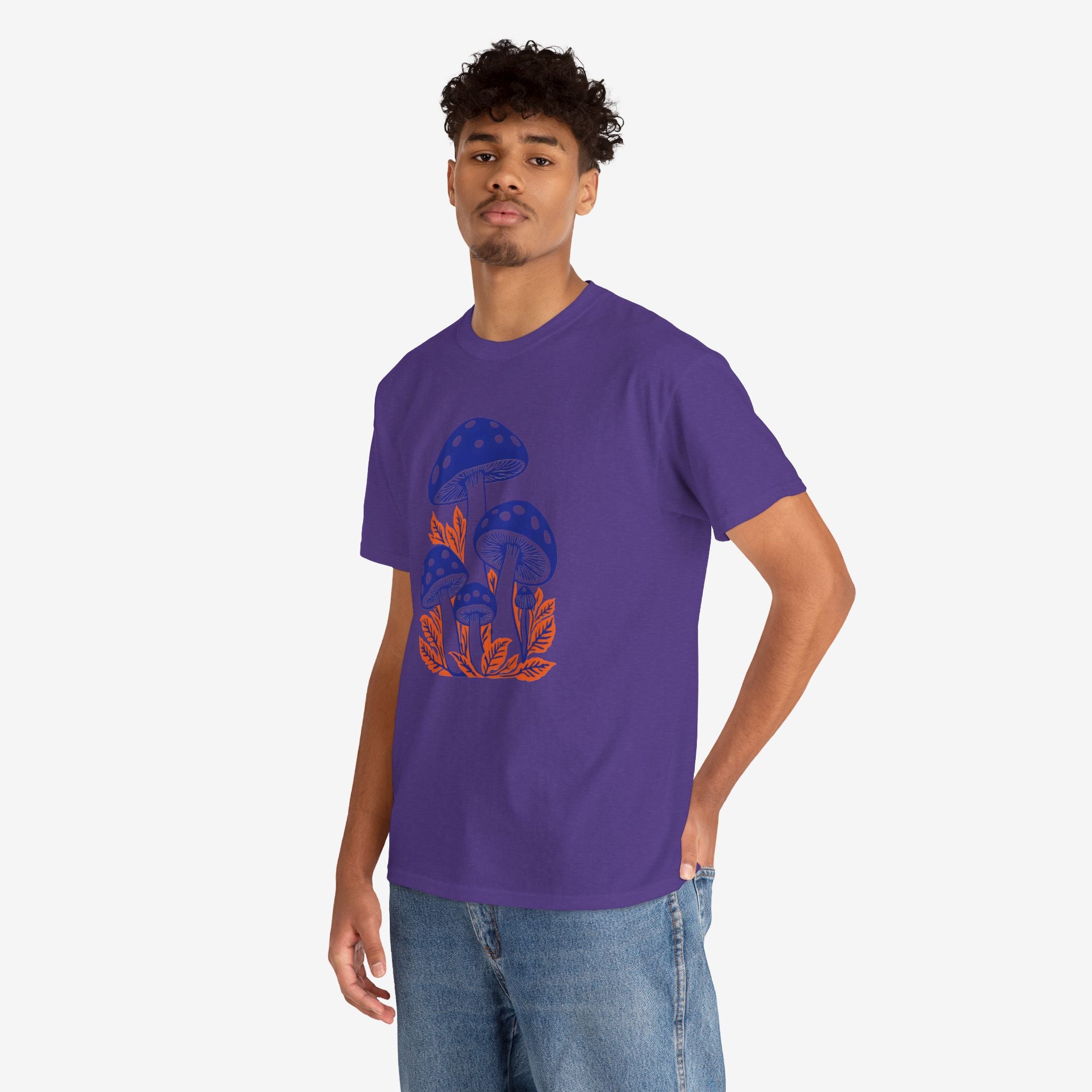 Whimsical Mushroom Unisex Heavy Cotton Tee