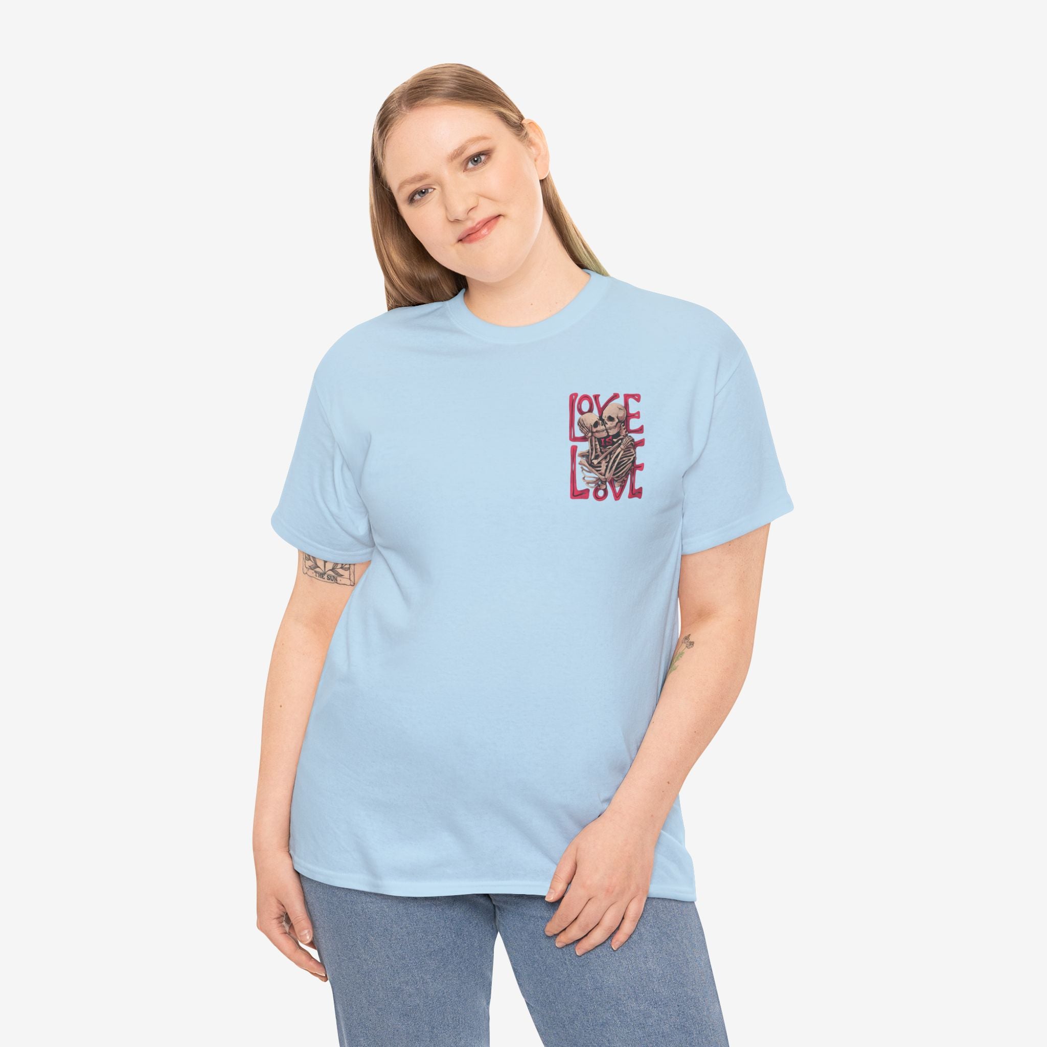 Skeleton Love Unisex Heavy Cotton Tee - Embrace Diversity and Celebrate Love