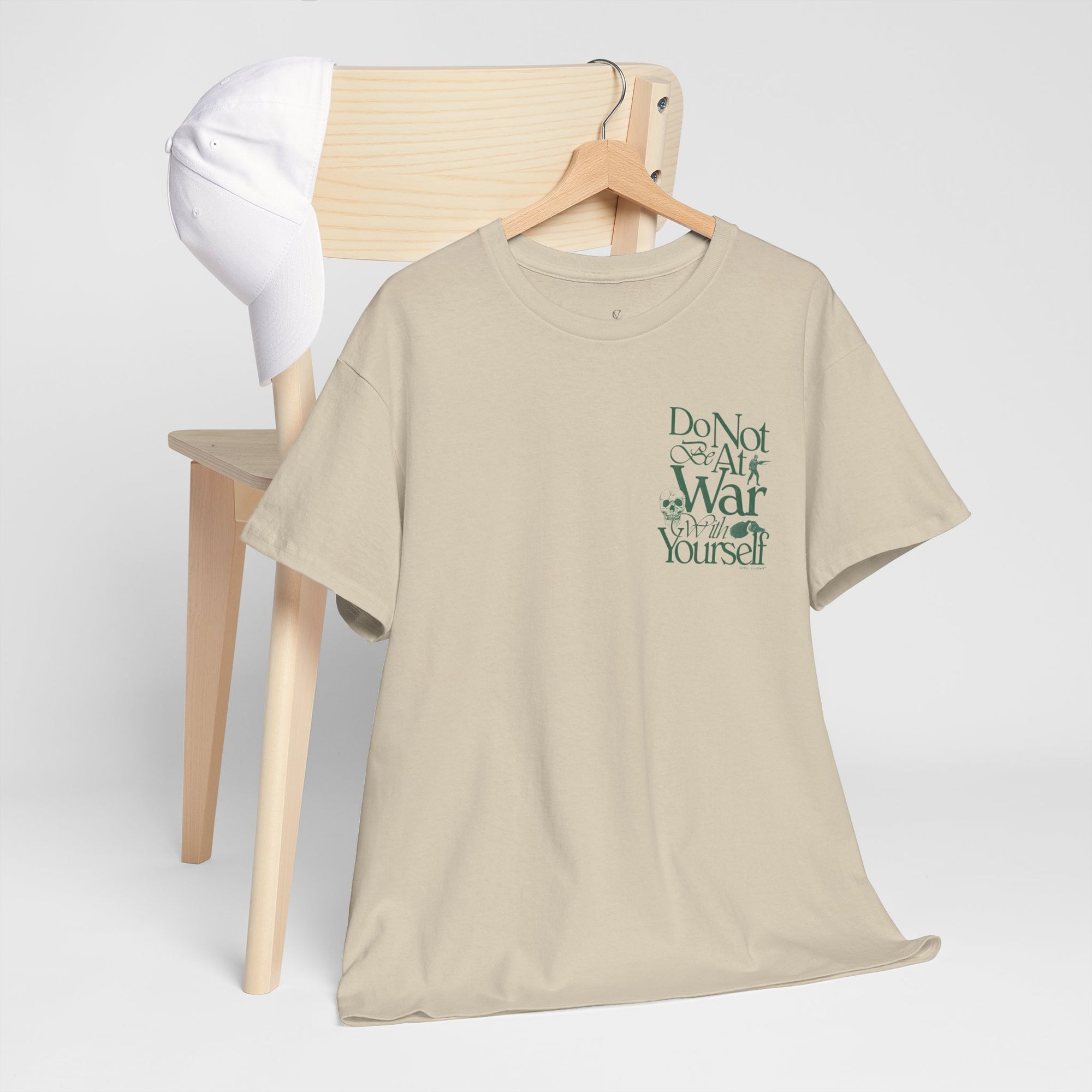 Unisex Heavy Cotton Tee - 'Do Not War With Yourself' Graphic Shirt