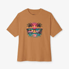 Tropical Sunset Oversized Boxy Tee