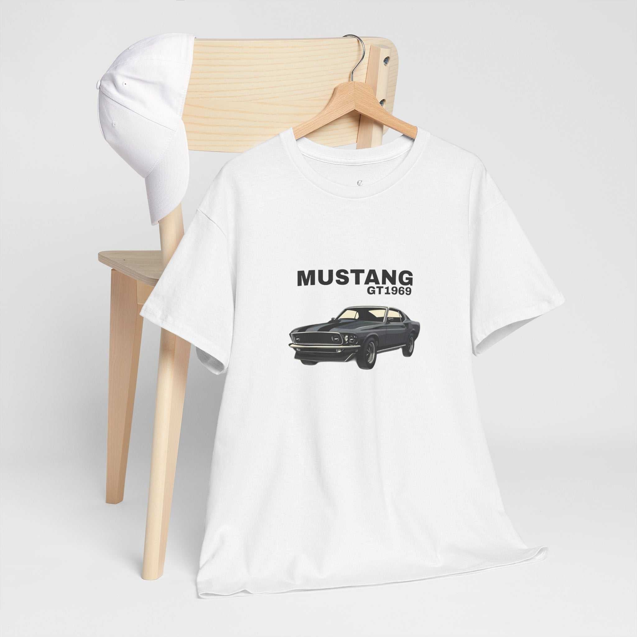 Vintage Mustang GT 1969 Unisex Cotton Tee - Car Lover's Classic