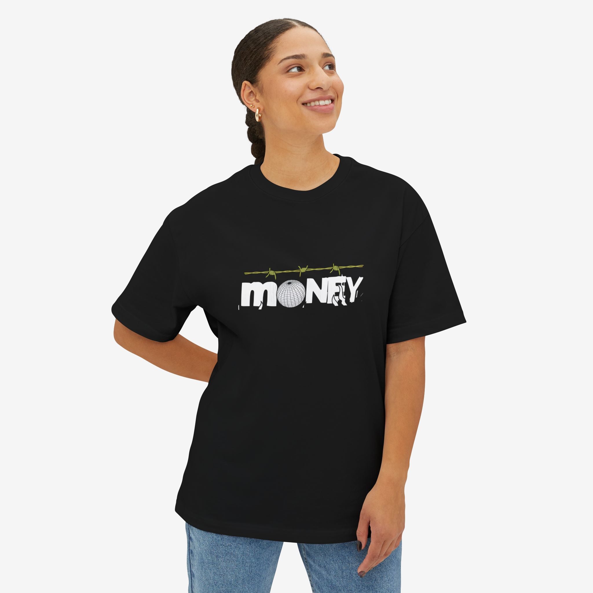 Unisex Oversized Boxy Tee - Money Moves Graphic Tee