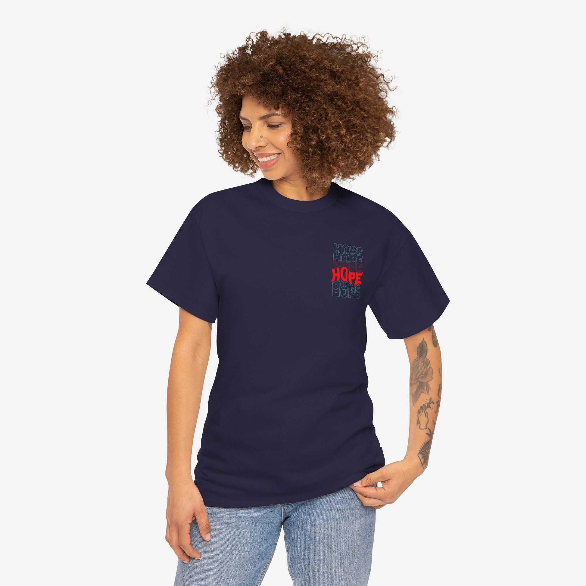 Inspirational Unisex Heavy Cotton Tee - 'Hope' Graphic Shirt