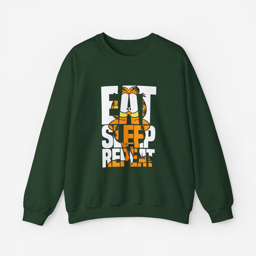 EAT SLEEP REPEAT Sweatshirt Forest Green S 