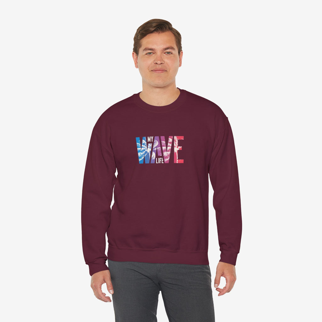 Unisex Heavy Blend™ Wave Sweatshirt - Cozy Ocean Vibe Apparel for Beach Lovers