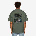 Oversized Graphic Tee - Yolo Talk, Chill Vibes
