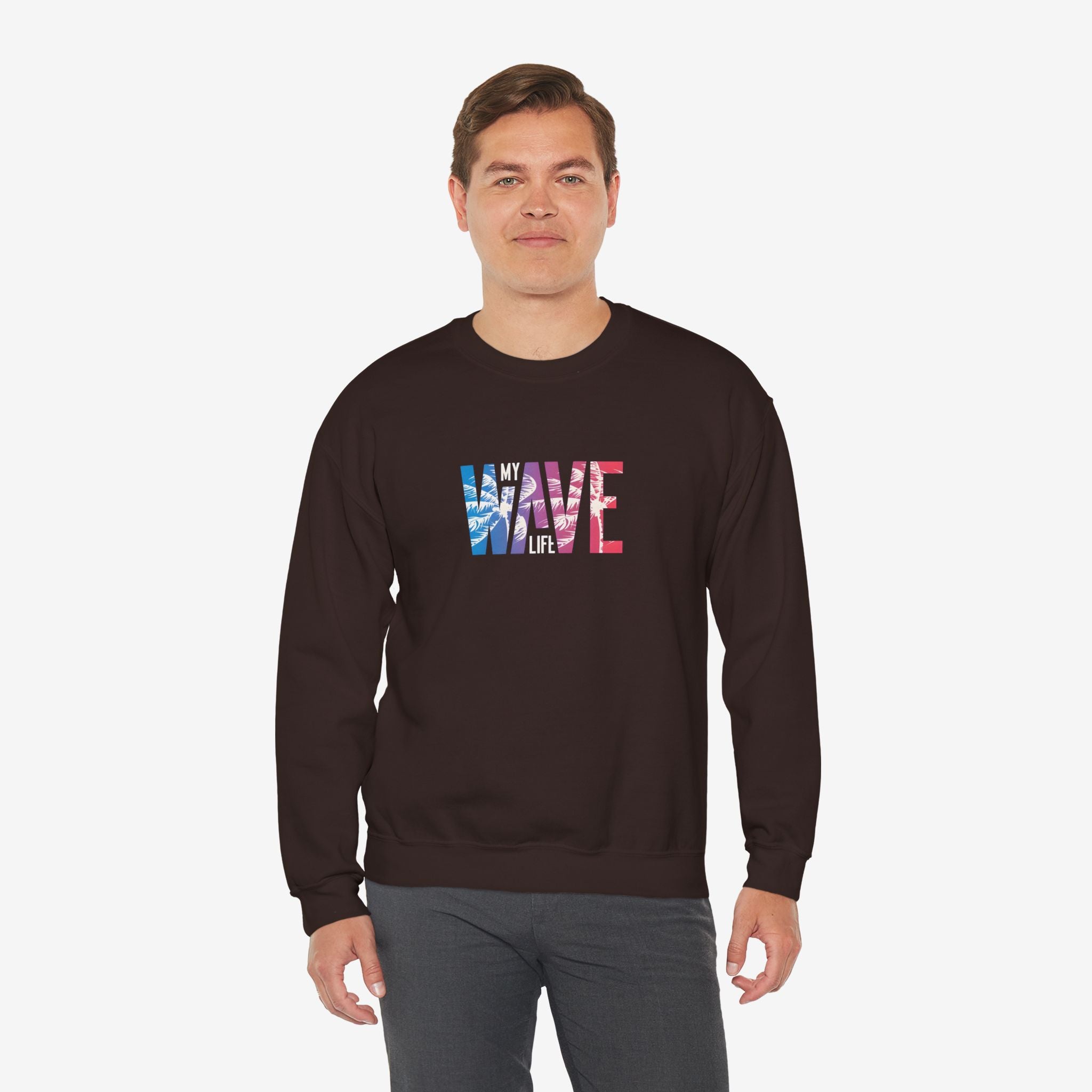 Unisex Heavy Blend™ Wave Sweatshirt - Cozy Ocean Vibe Apparel for Beach Lovers