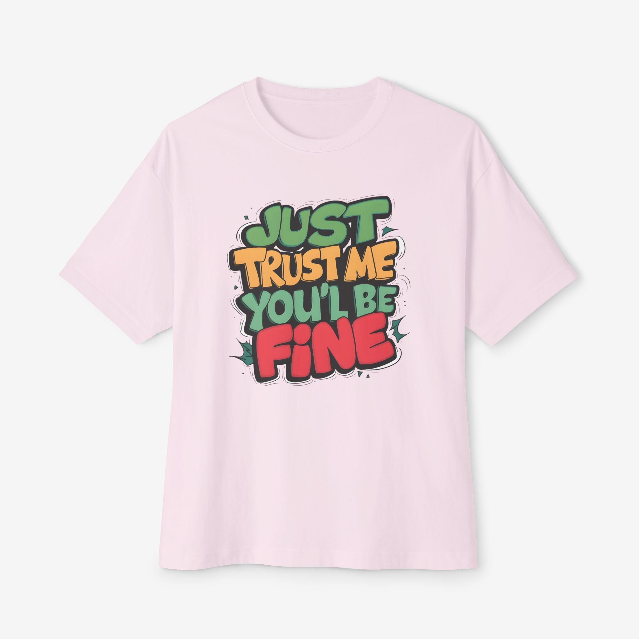Trust me Oversized Tshirt Soft Pink XS 