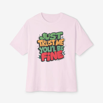 Trust me Oversized Tshirt Soft Pink XS 