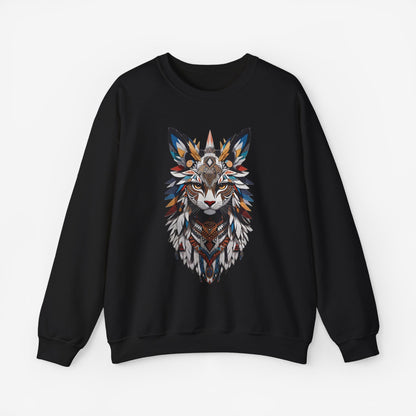 Cat Mandalas Sweatshirt Black S 