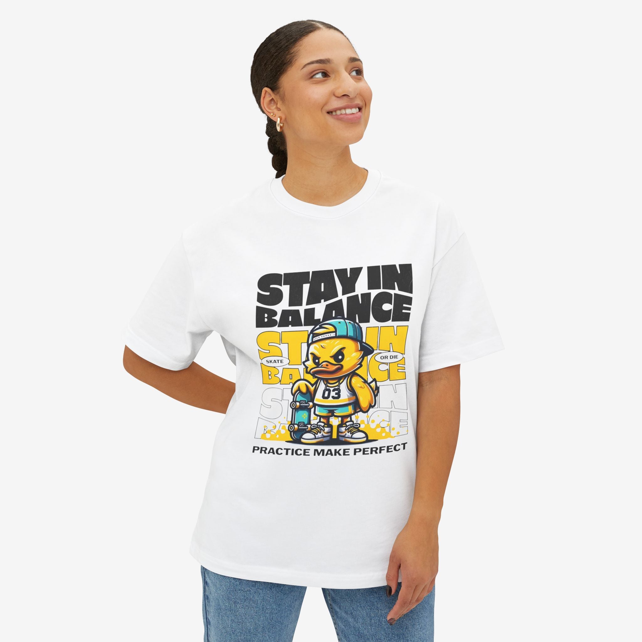 Stay in Balance Graphic Oversized Tee
