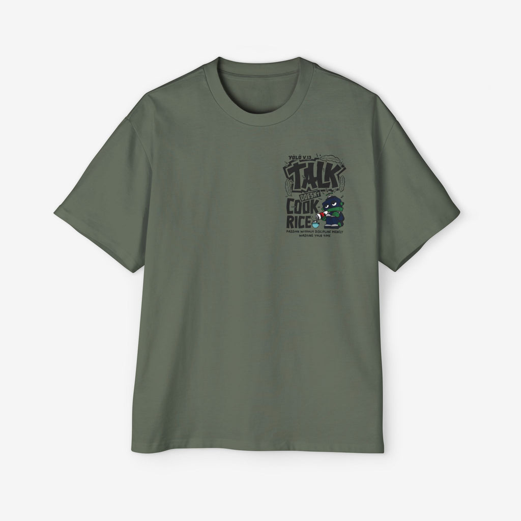 Oversized Graphic Tee - Yolo Talk, Chill Vibes