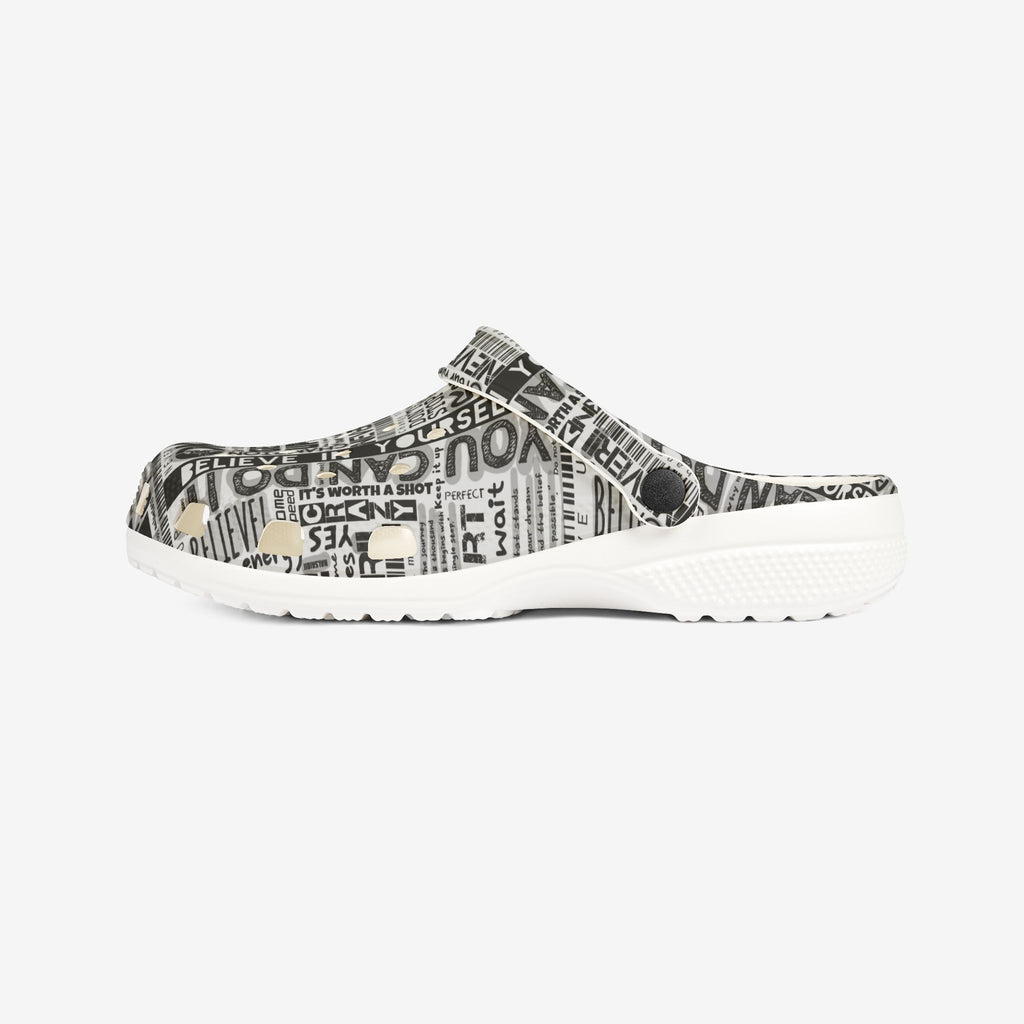 Motivational EVA Foam Rubber Shoes - Comfort & Inspiration for Every Step