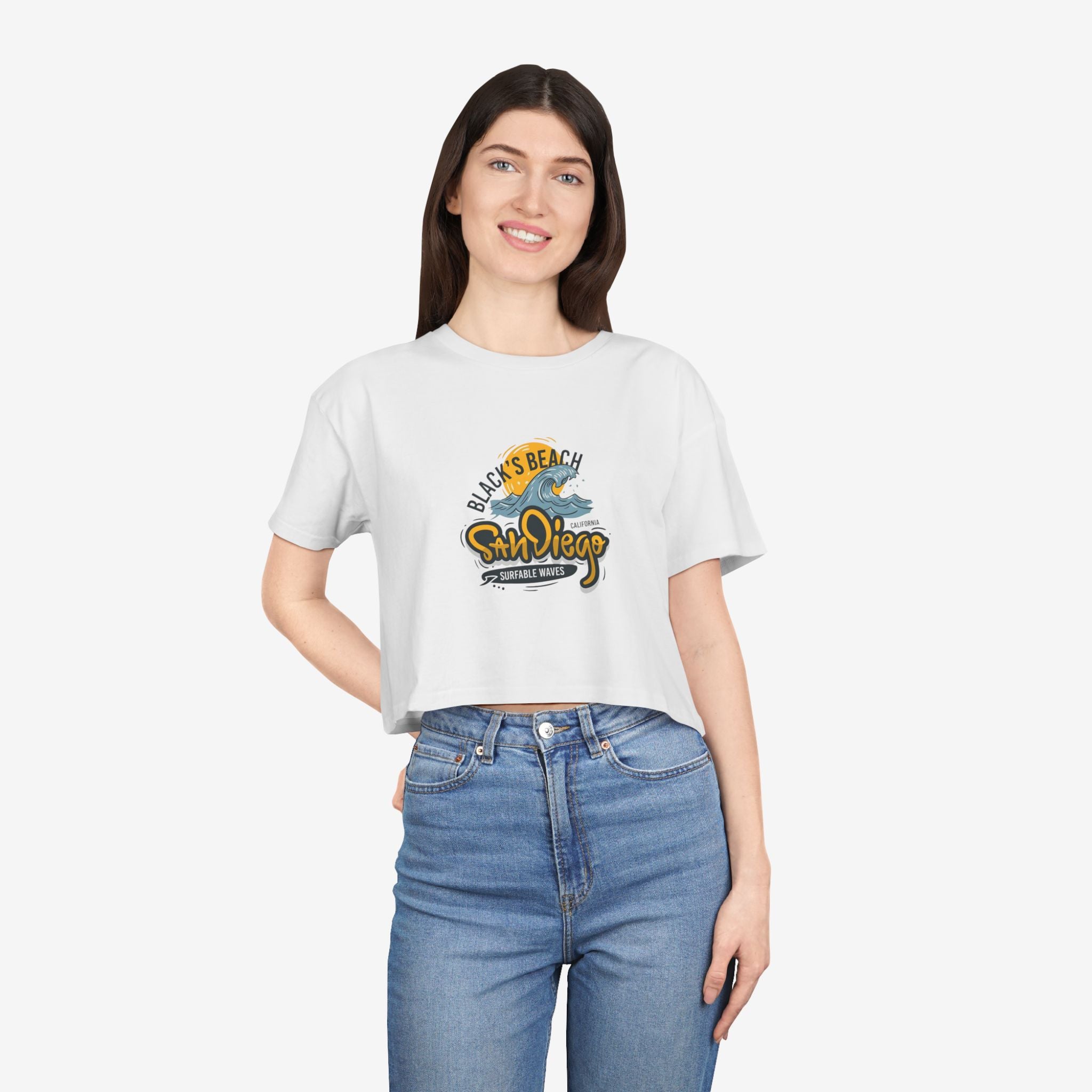 Beach Vibes Crop Tee