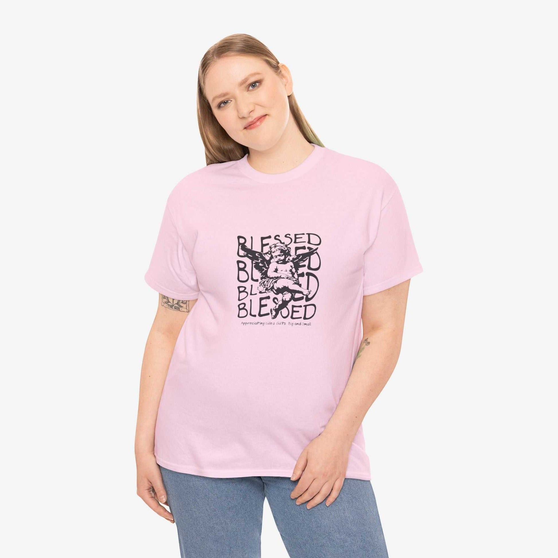 Blessed Unisex Cotton Tee - Inspirational Graphic Tee for Everyday Wear