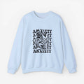 Unisex Anxiety Art Crewneck Sweatshirt - Heavy Blend, Stylish Comfort for Mental Health Awareness