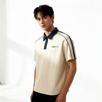 Contrast Collar Short-Sleeve Polo Shirt