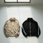Contrast Side-Stripe Stand Collar  Jacket