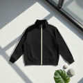 Contrast Side-Stripe Stand Collar  Jacket