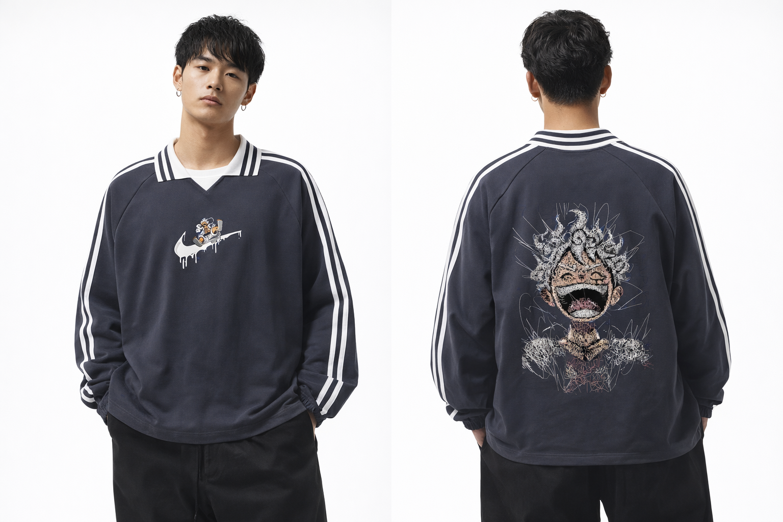 Onepiece Luffy Gear 5 Collar Sweatshirt