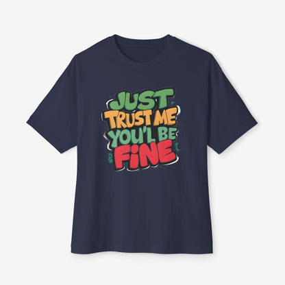 Trust me Oversized Tshirt Navy XS 