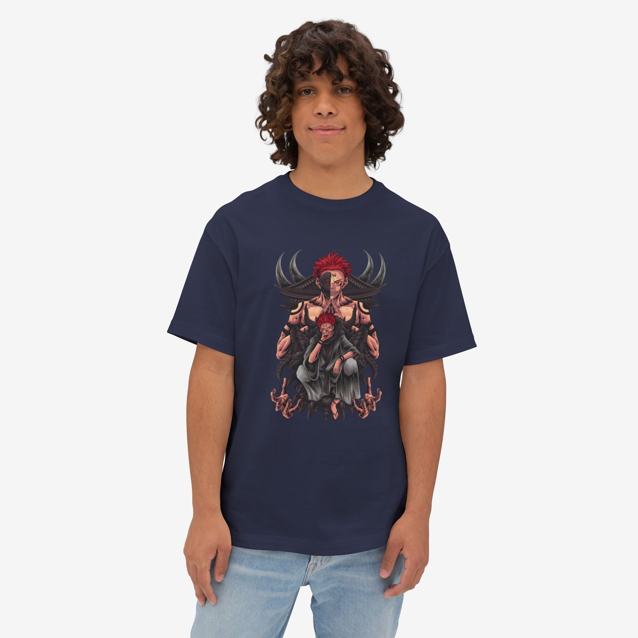 Anime graphics Oversized Tshirt CottonCrew neckDTG