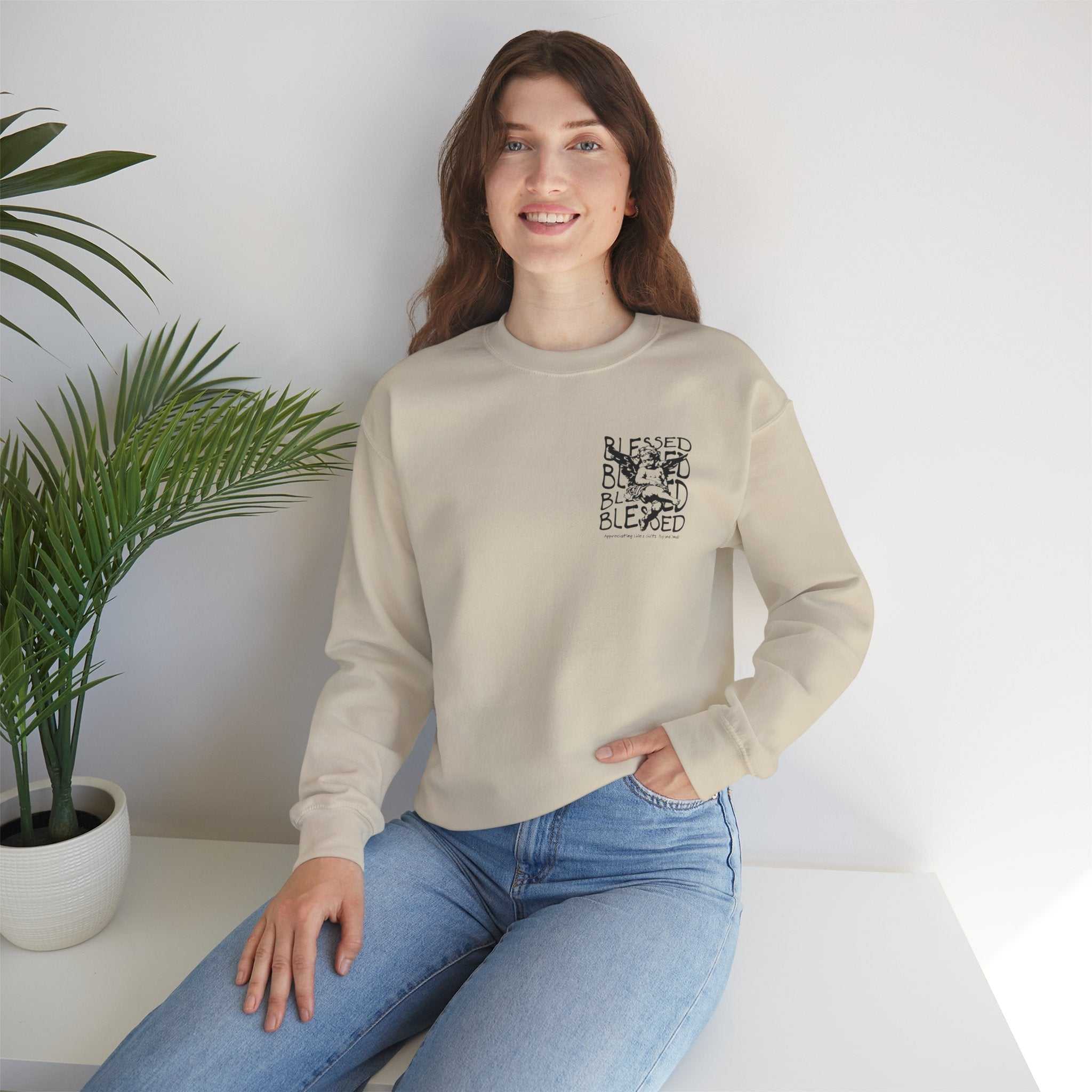 Blessed Unisex Crewneck Sweatshirt - Cozy Spiritual Comfort