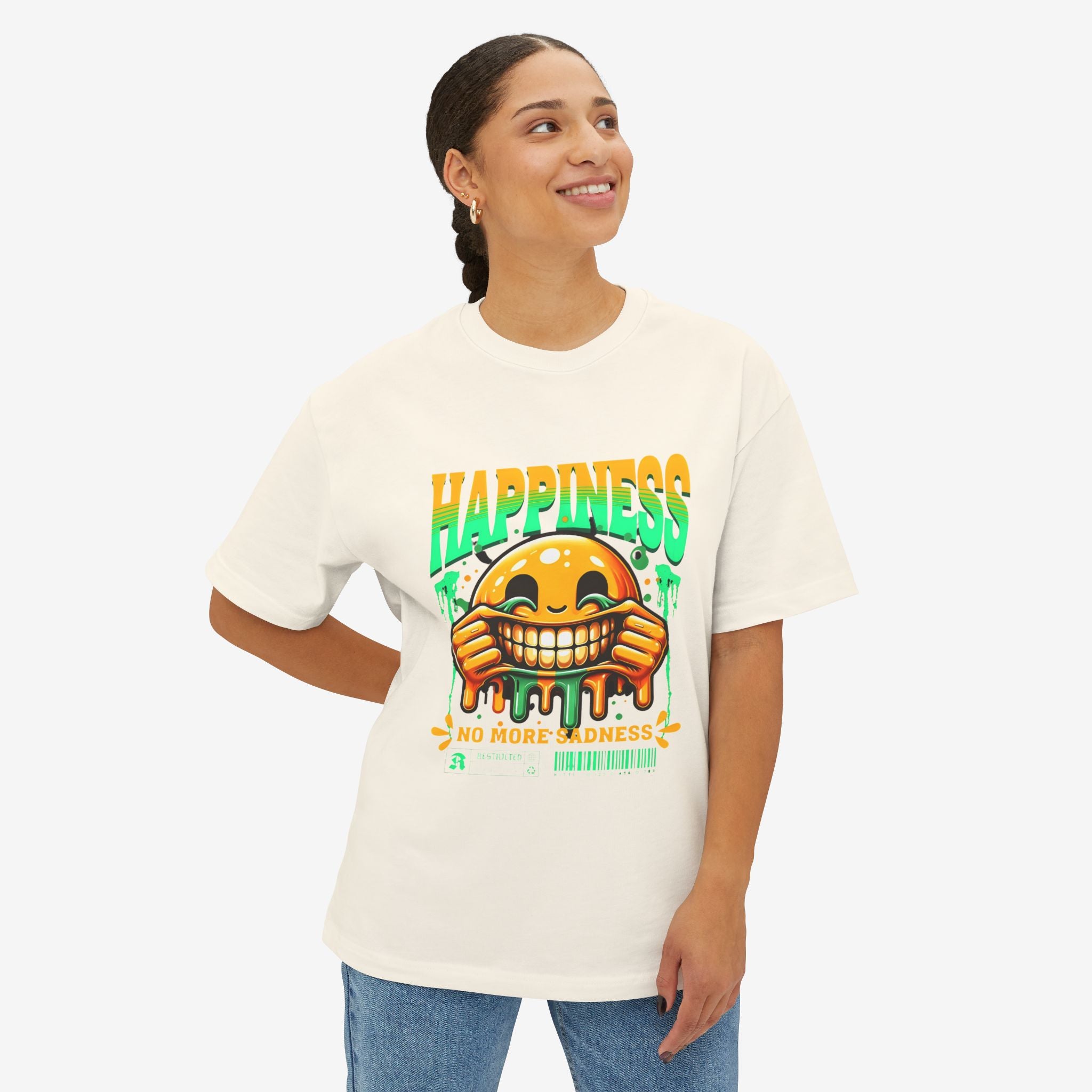 Happiness Vibes Oversized Tee