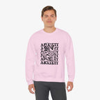 Unisex Anxiety Art Crewneck Sweatshirt - Heavy Blend, Stylish Comfort for Mental Health Awareness