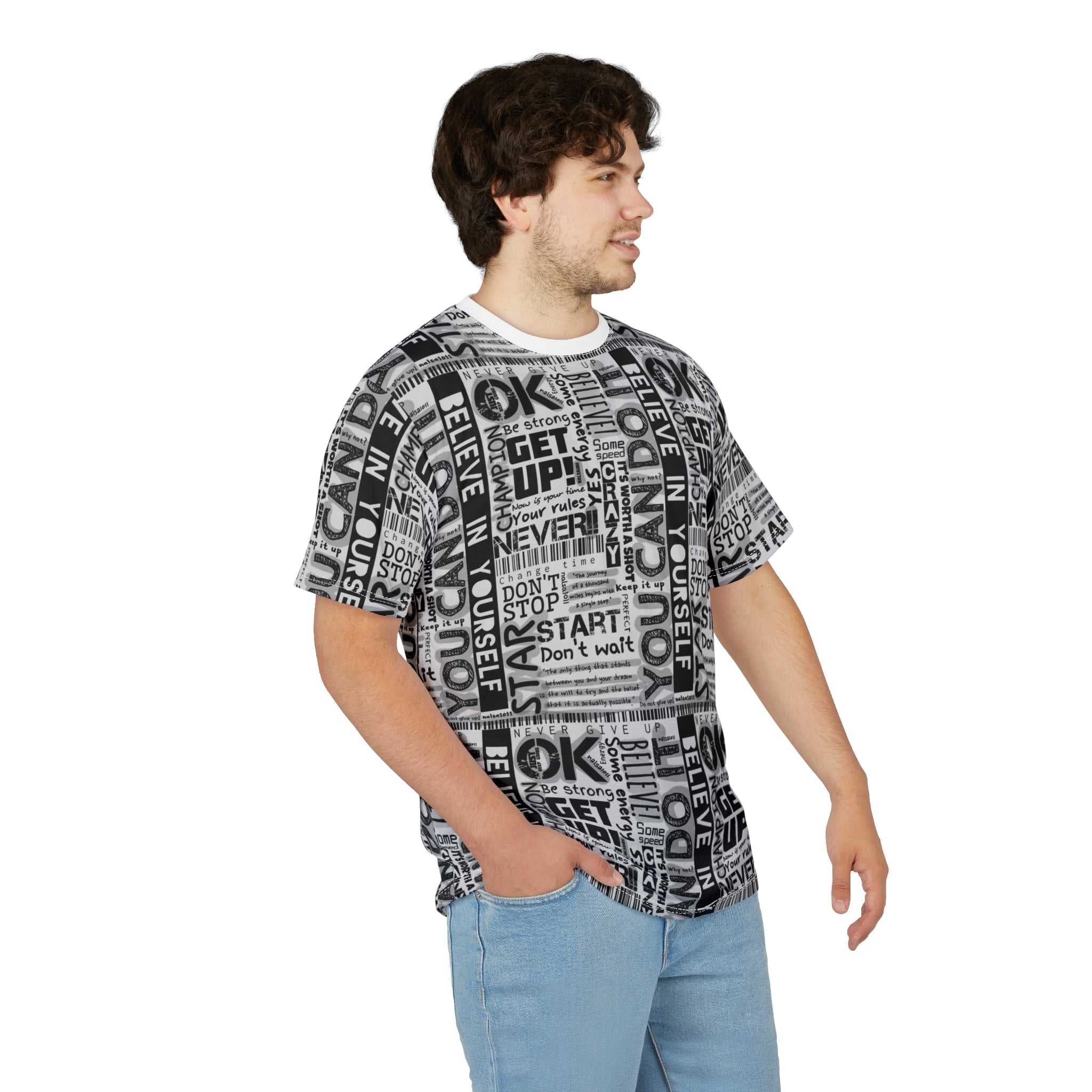 Inspirational Unisex Cut & Sew Tee - Motivational Quotes for Everyday Confidence