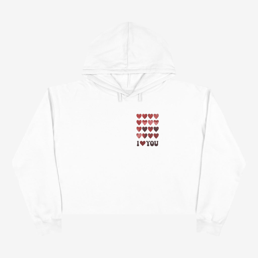 I Love You Crop Hoodie
