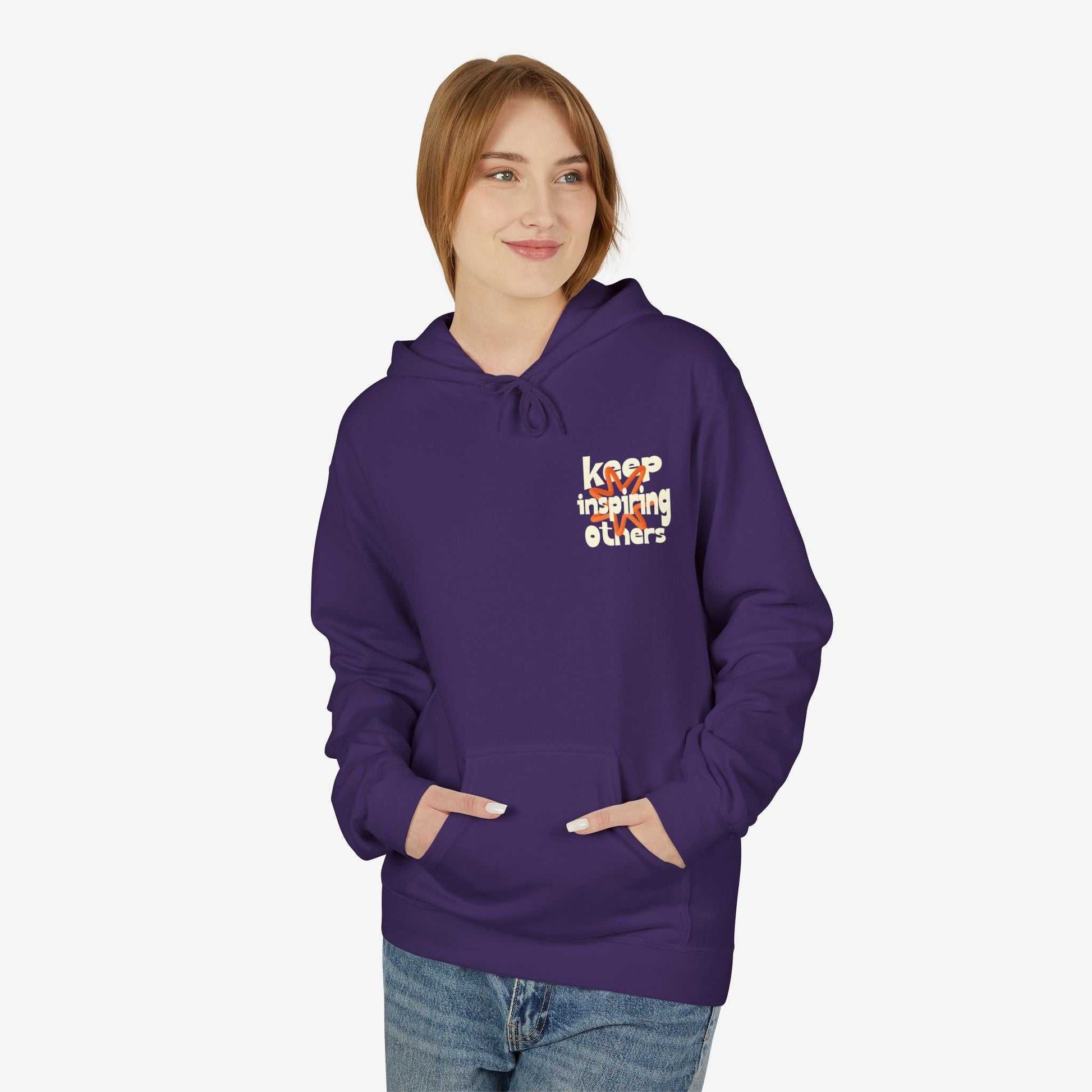 Inspirational Hoodie | Keep Inspiring Others | Unisex Midweight Fleece