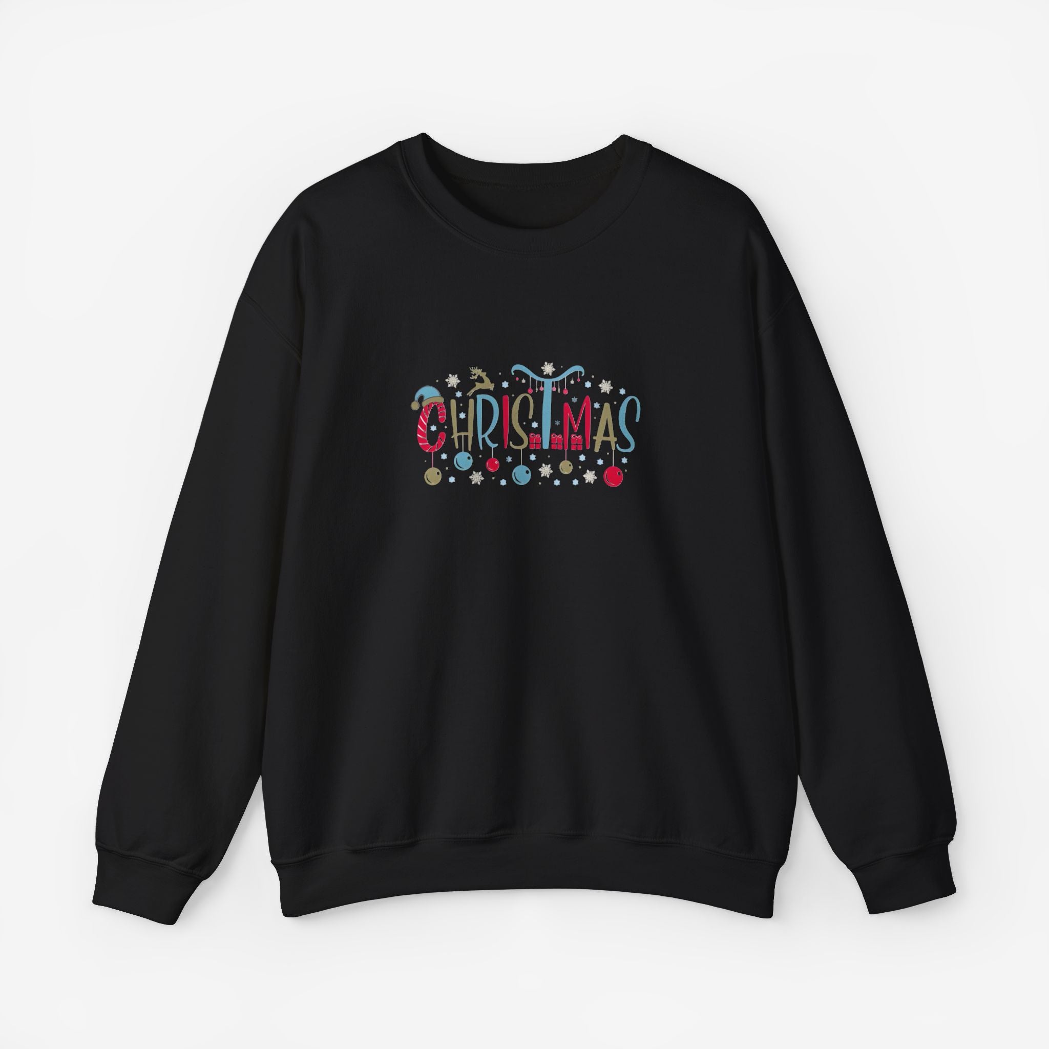 Christmas Crewneck Sweatshirt Black S 