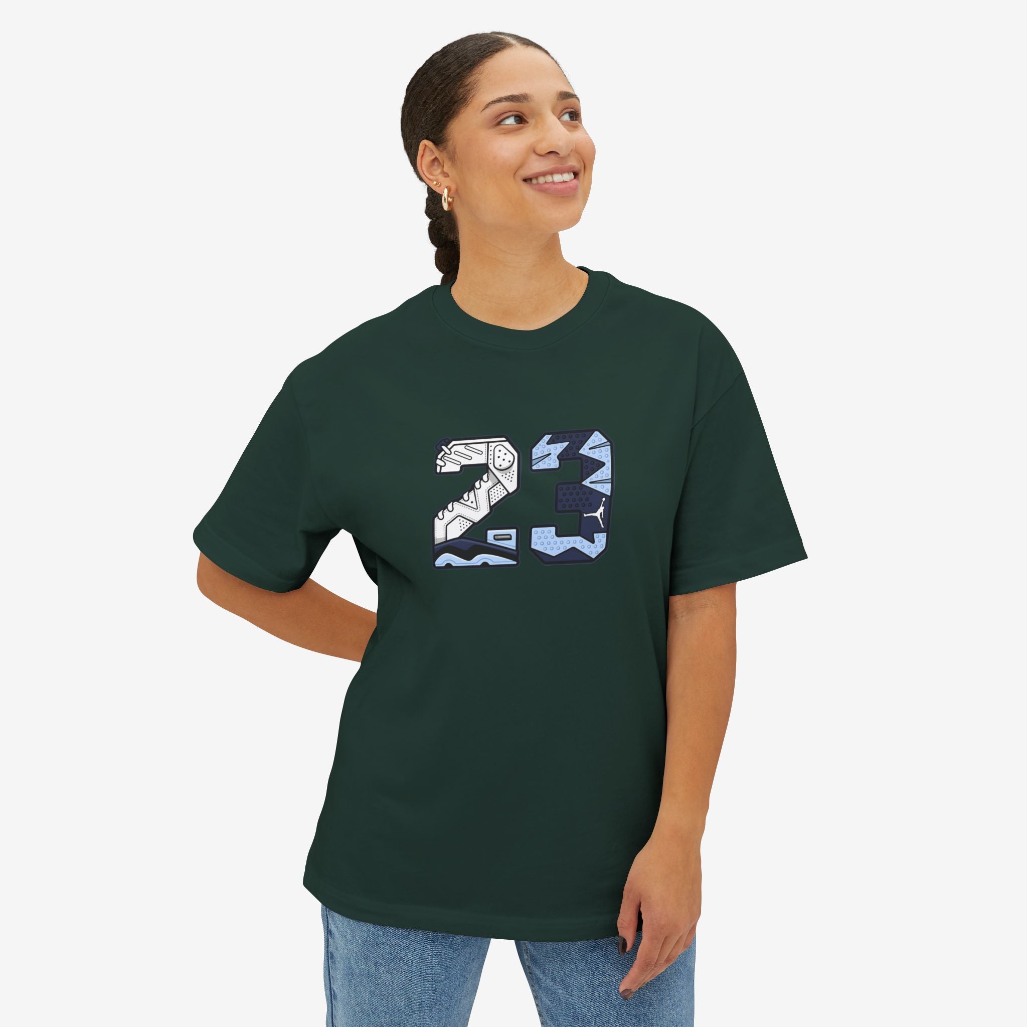 Unisex Oversized Boxy Tee - Retro Jordan 23 Graphic Tee