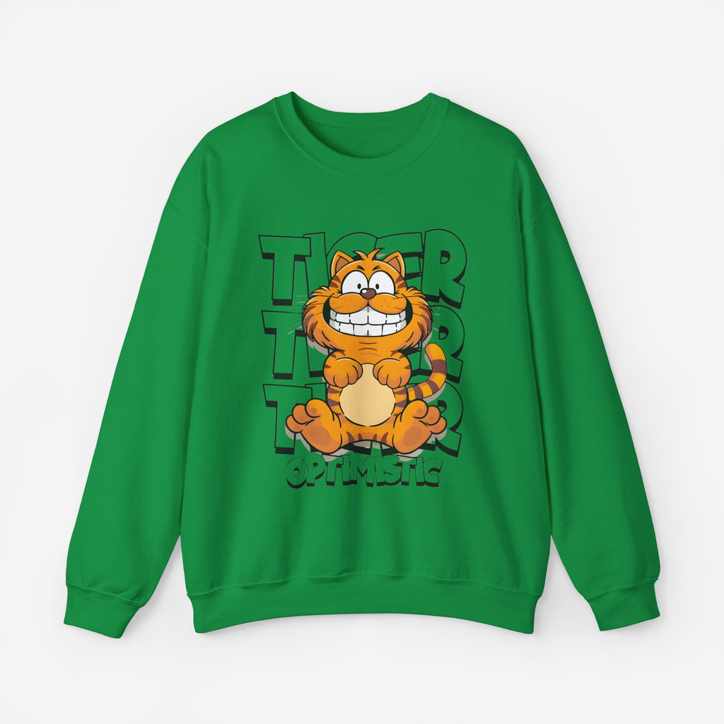Tiger Cartoon Sweatshirt Irish Green S 