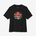Tropical Sunset Oversized Boxy Tee