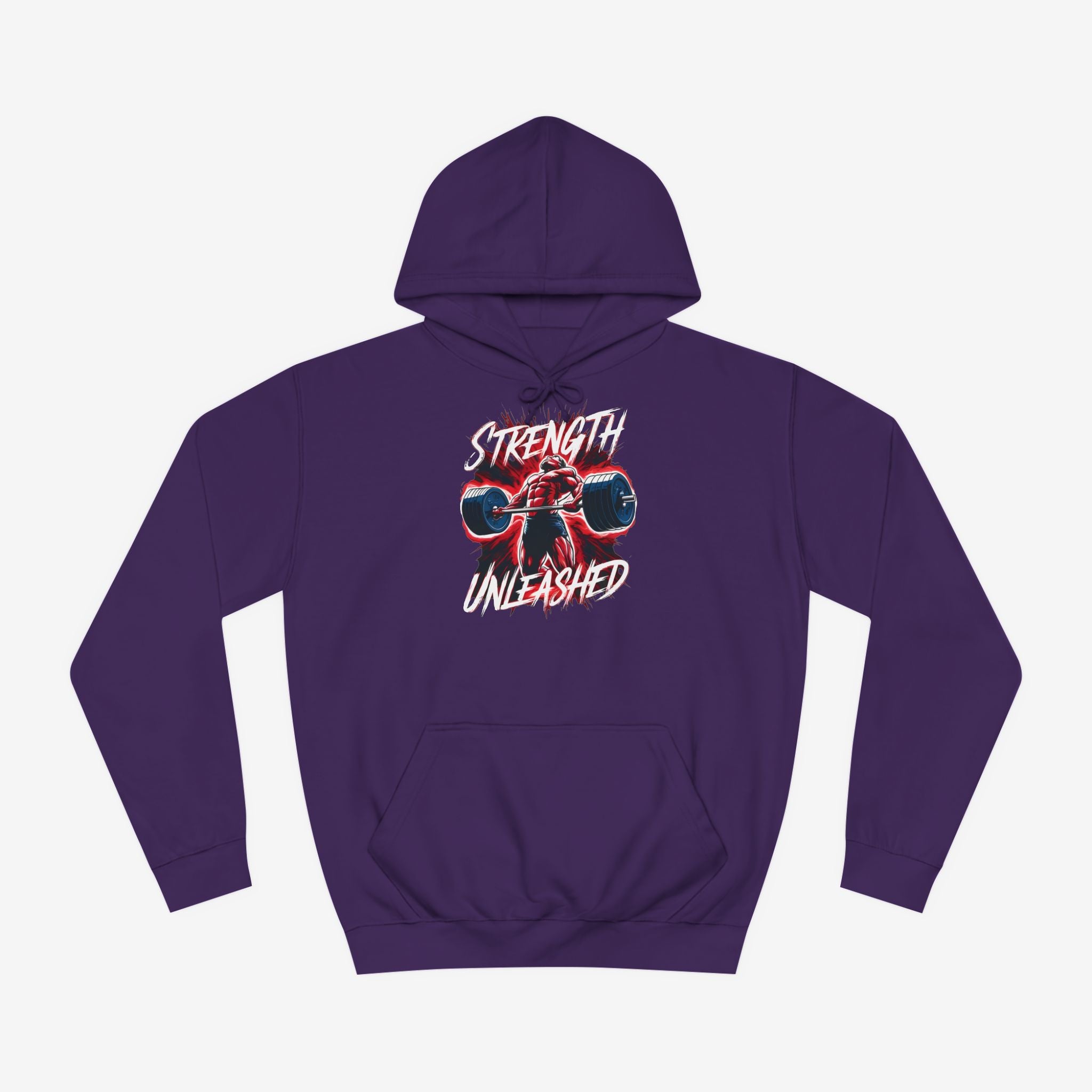 Strength Unleashed Custom Hoodie Design Purple XS 