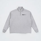 Half-Zip Rolled Edge Fleece Sweatshirt