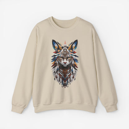 Cat Mandalas Sweatshirt Sand S 