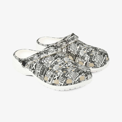 Trendy Clogs with Graffiti Design