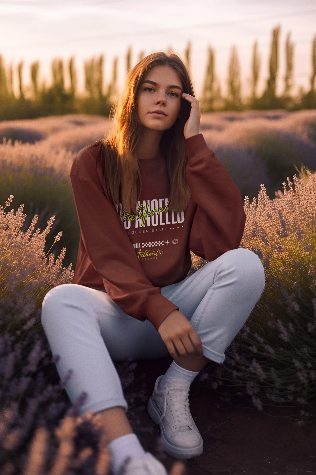 LOS ANGELES Sweatshirt Dark Chocolate S 