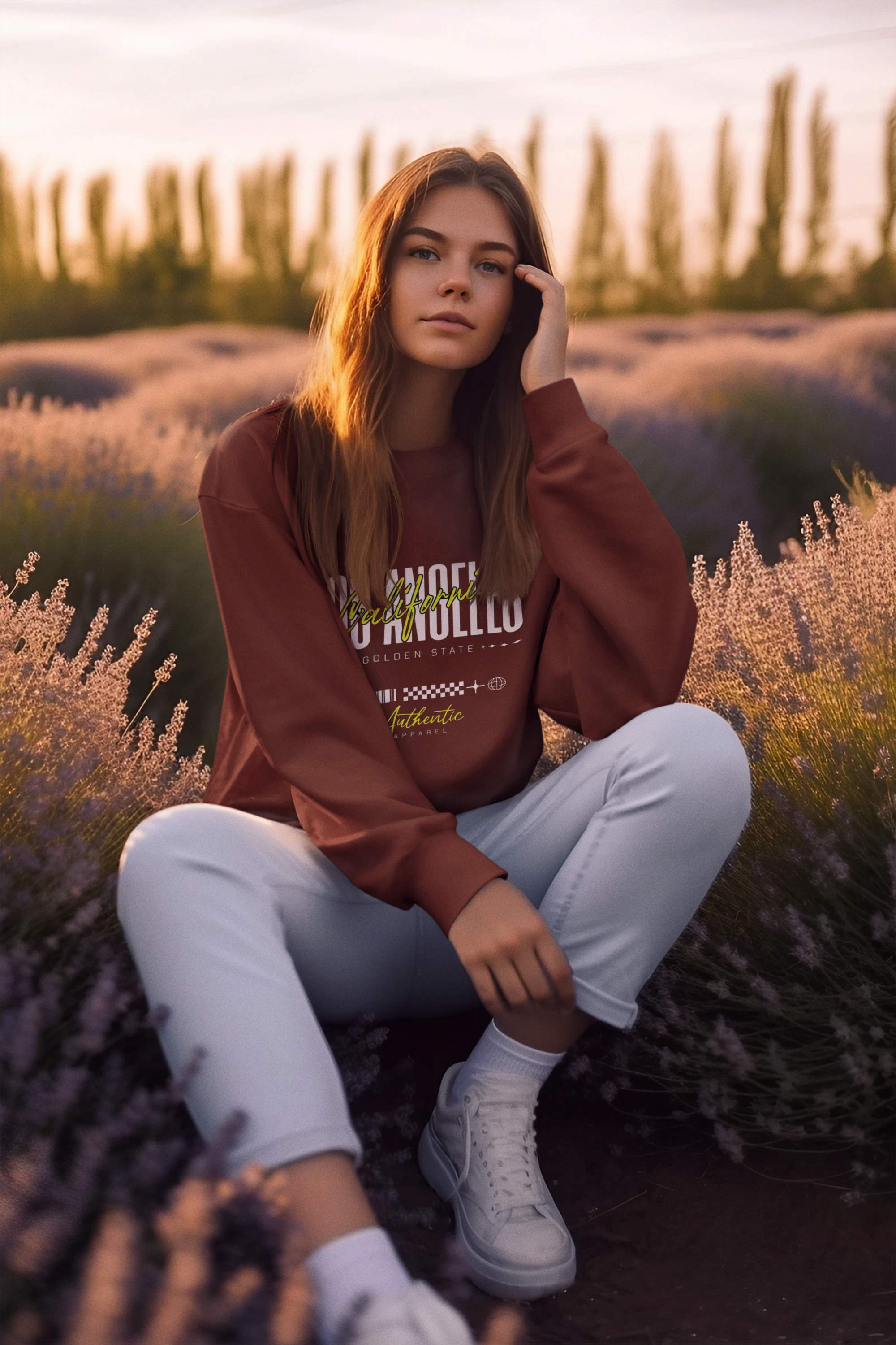 LOS ANGELES Sweatshirt Dark Chocolate S 