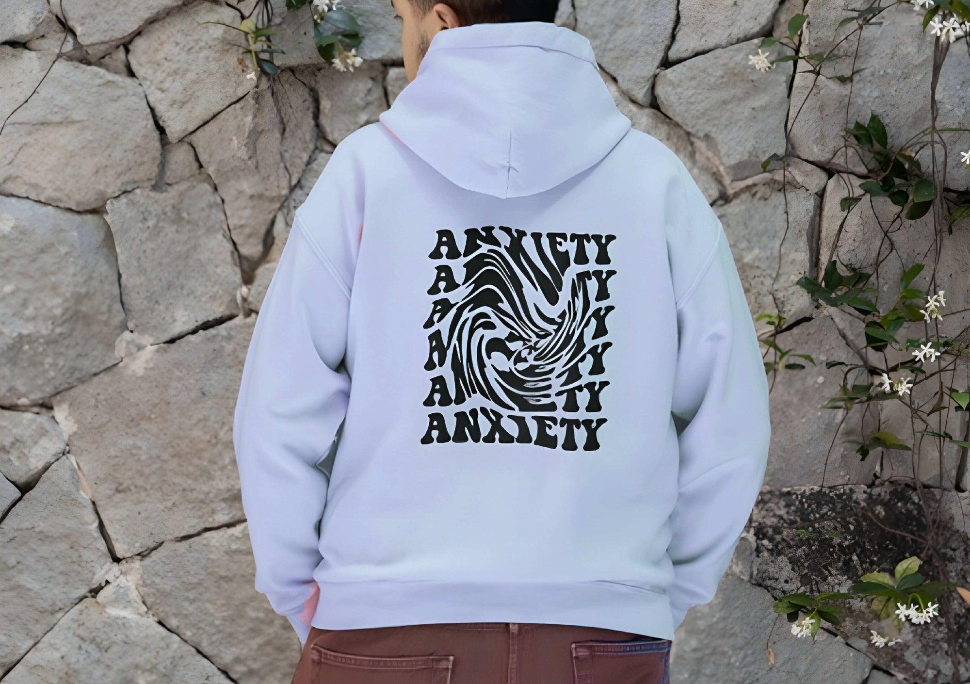 Unisex Anxiety Print Hoodie - Comfortable and Stylish for Mindfulness