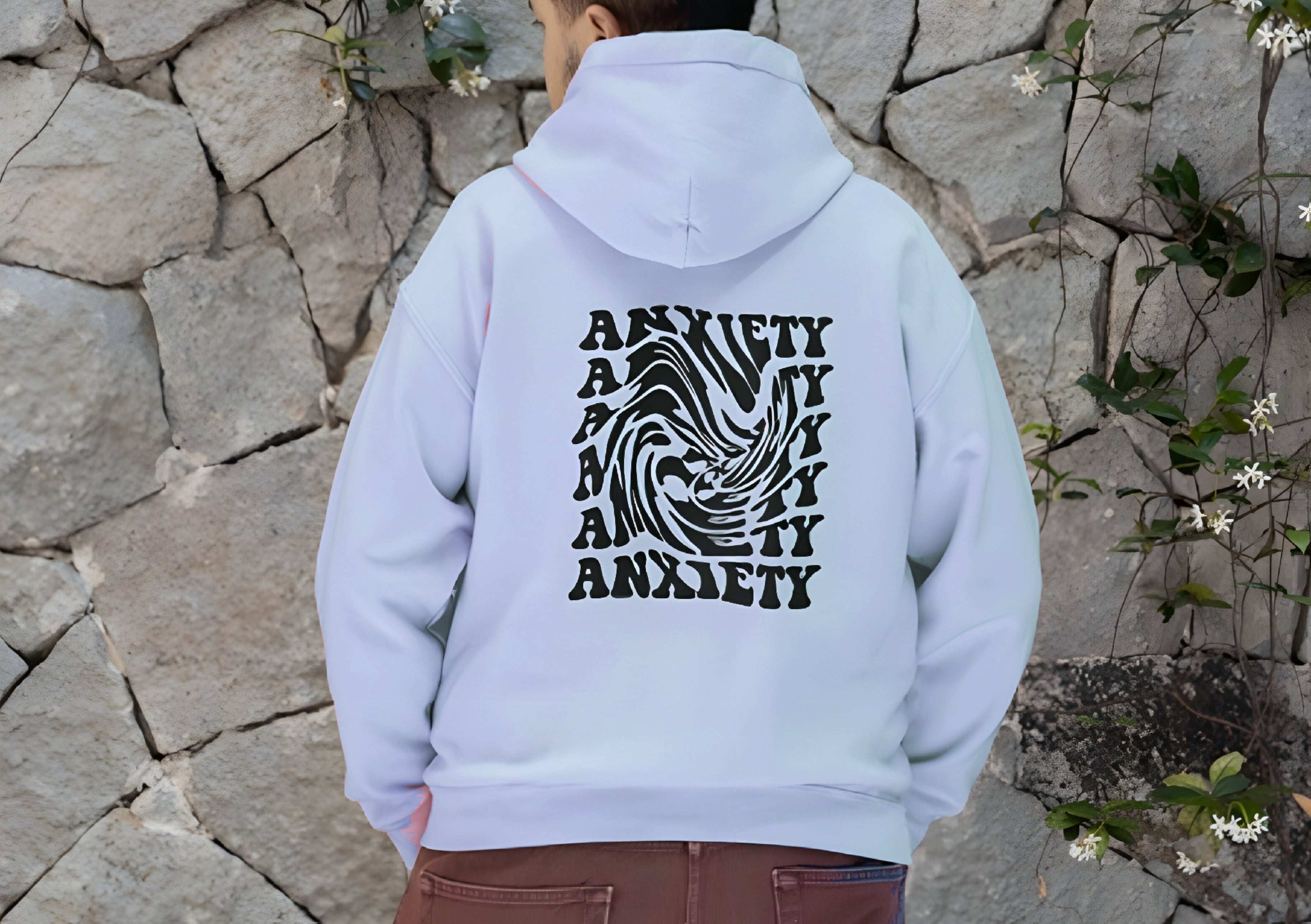 Unisex Anxiety Print Hoodie - Comfortable and Stylish for Mindfulness